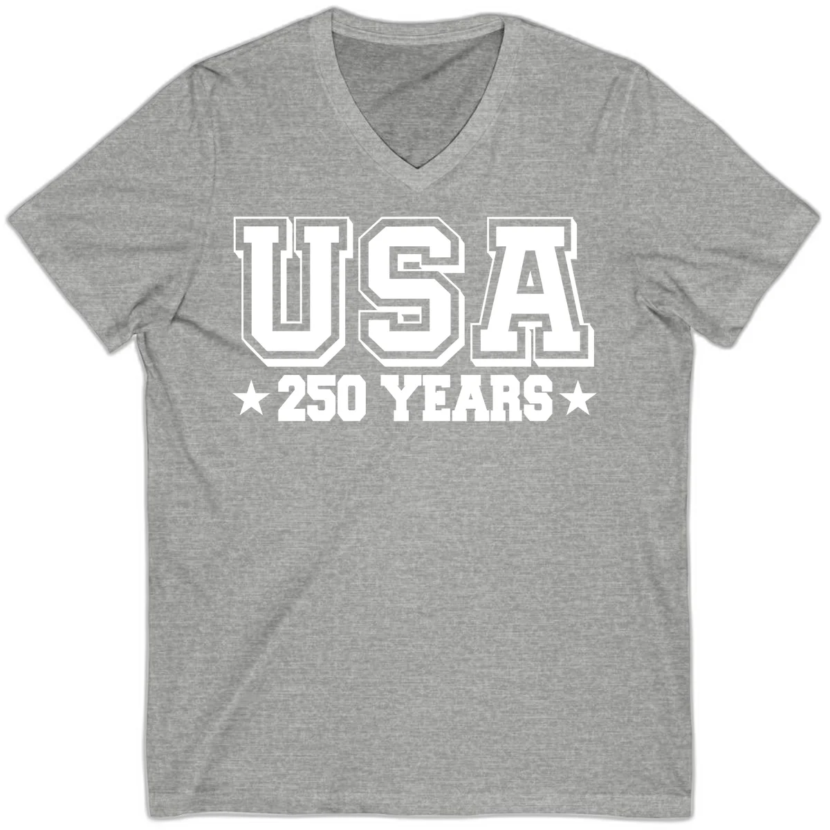 America's 250th Anniversary Commemorative Design V-Neck in Athletic Heather