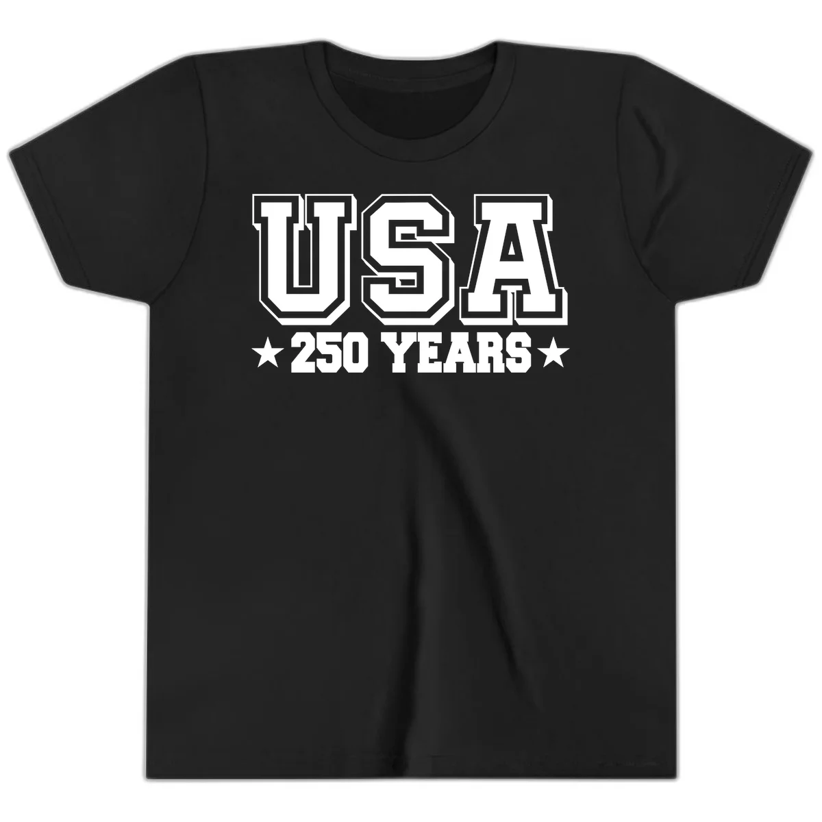 America's 250th Anniversary Commemorative Design Youth T-Shirt in Black