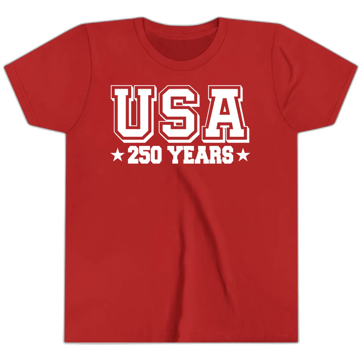 America's 250th Anniversary Commemorative Design Youth T-Shirt in Red