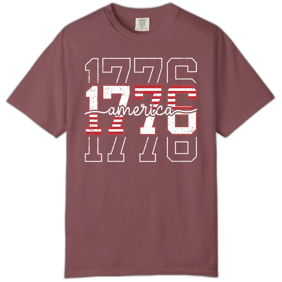 Distressed 1776 Patriotic Heritage Comfort Color in Brick