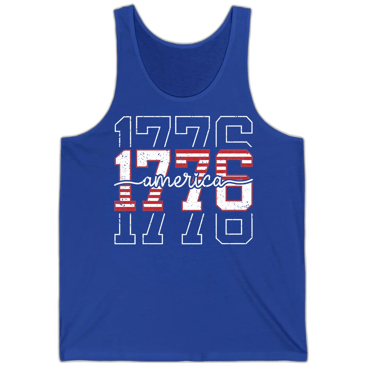 Distressed 1776 Patriotic Heritage Tank in True Royal