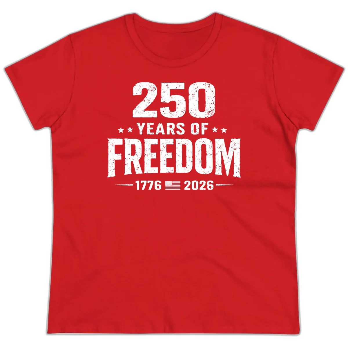 America's 250th Anniversary Freedom Celebration Ladies Tee in Red