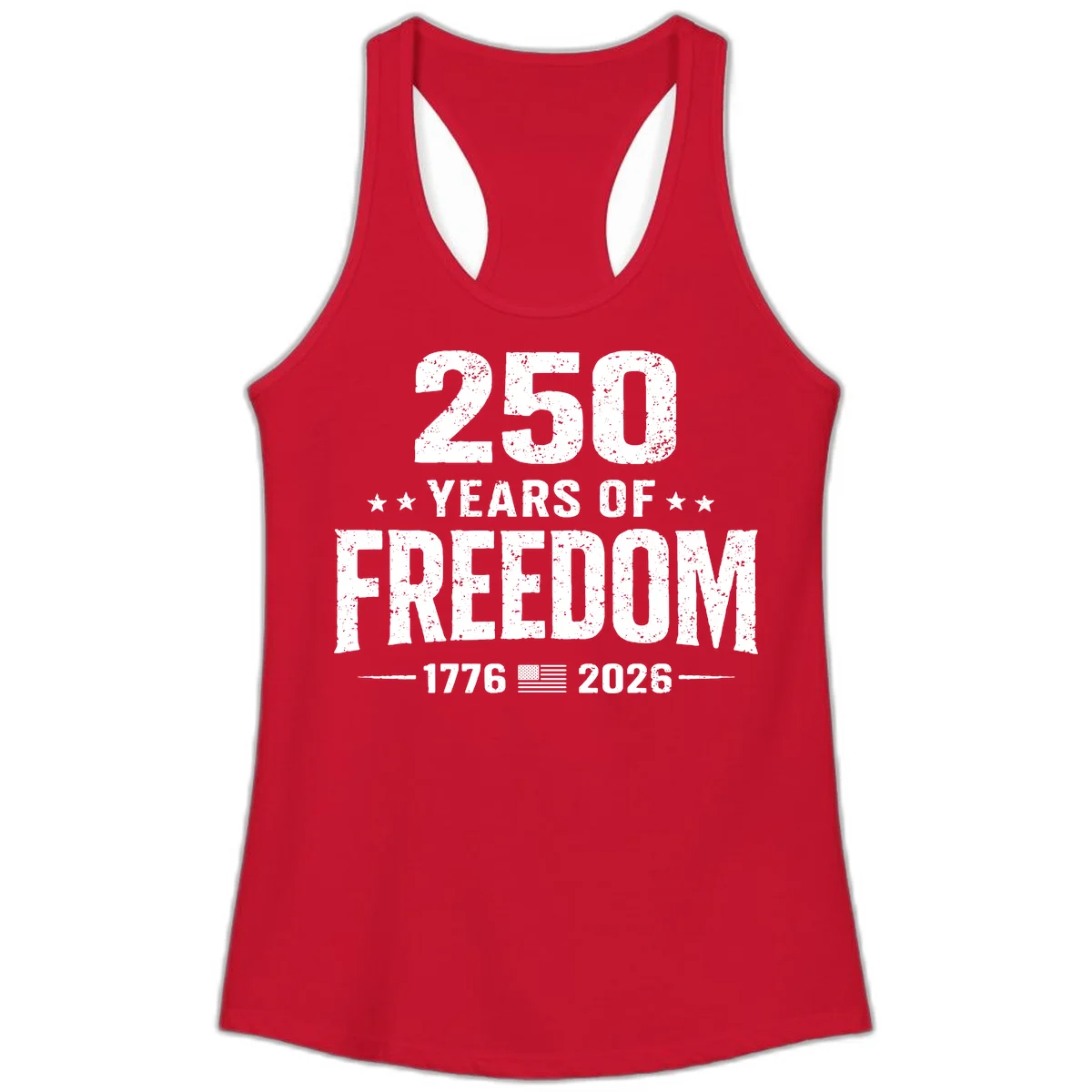 America's 250th Anniversary Freedom Celebration Ladies Tank in Solid Red