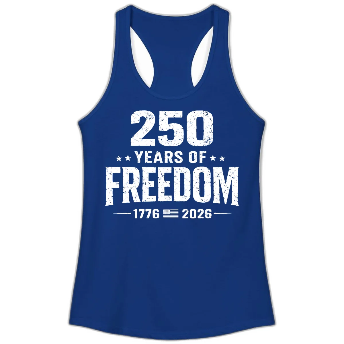 America's 250th Anniversary Freedom Celebration Ladies Tank in Solid Royal
