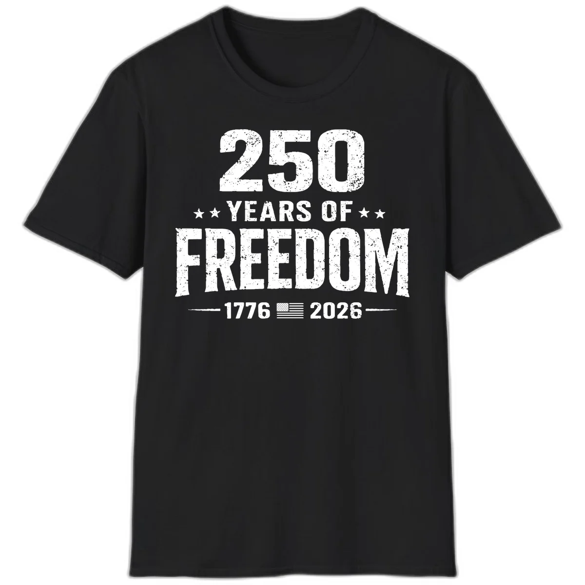 America's 250th Anniversary Freedom Celebration T-Shirt in Black