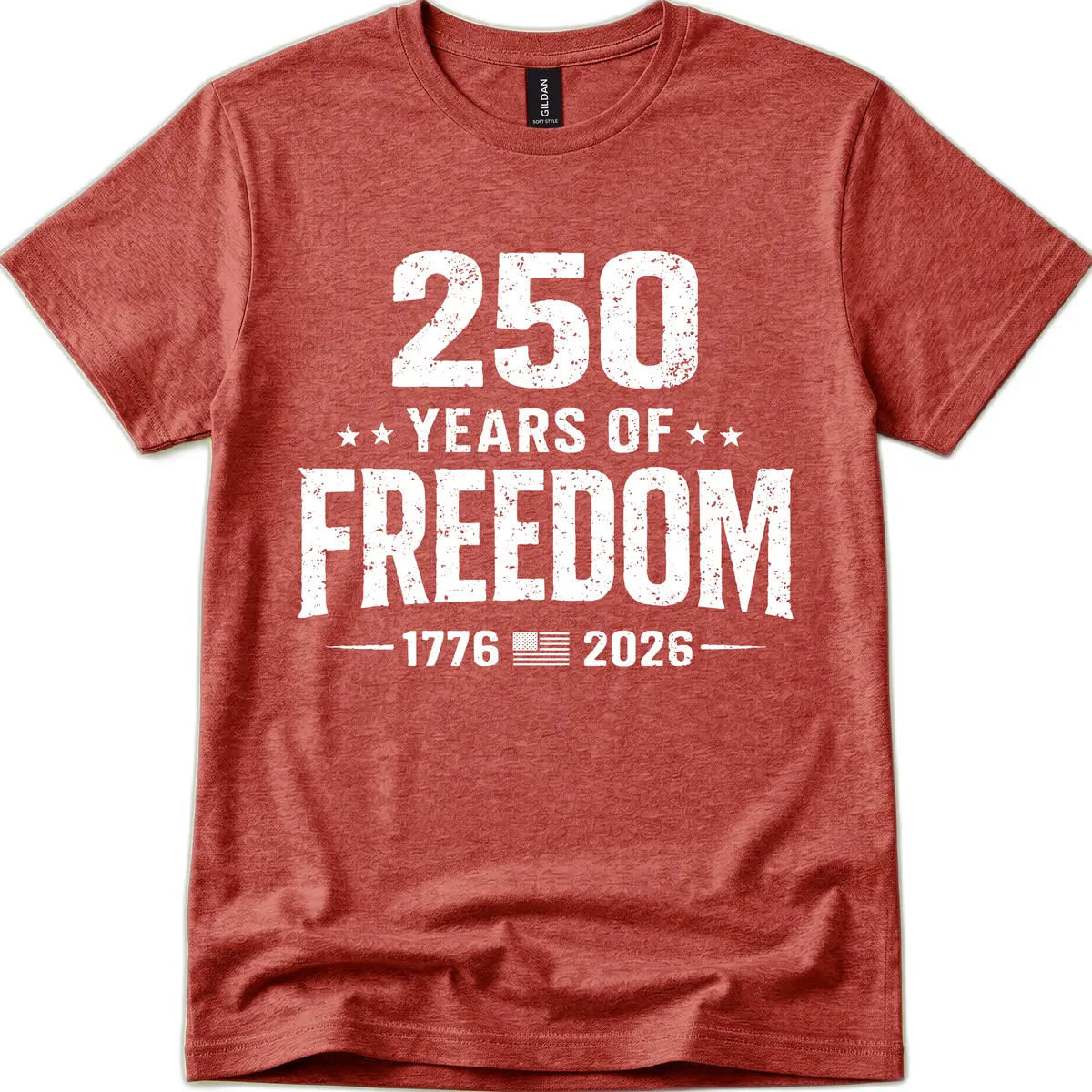 America's 250th Anniversary Freedom Celebration T-Shirt in Heather Cardinal