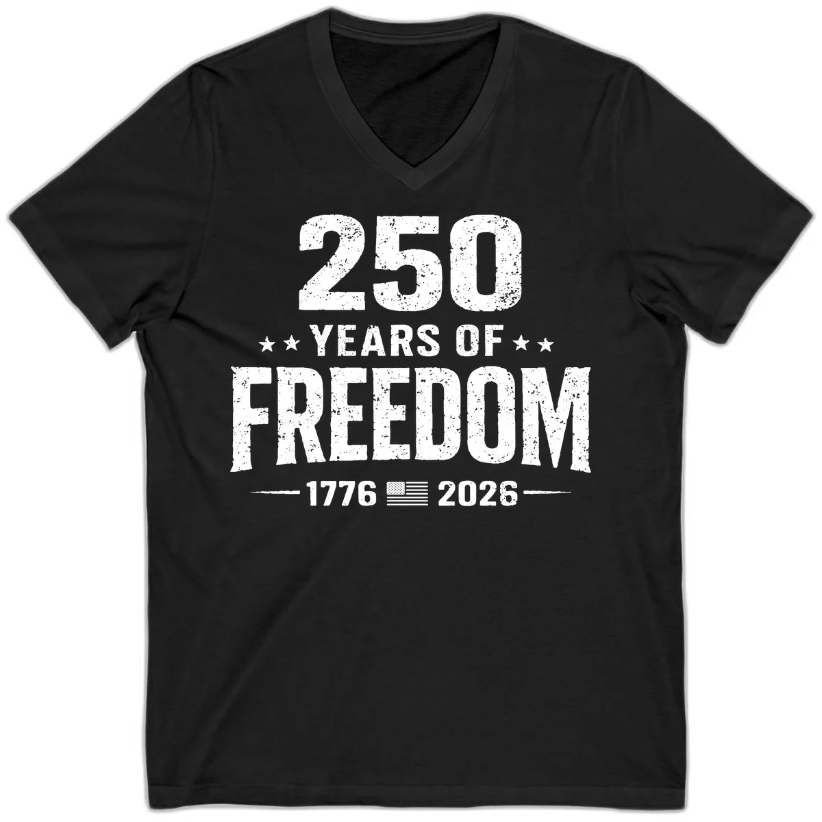 America's 250th Anniversary Freedom Celebration V-Neck in Black