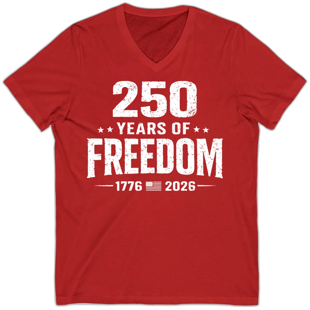 America's 250th Anniversary Freedom Celebration V-Neck in Red