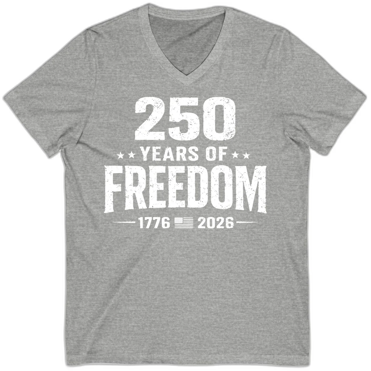 America's 250th Anniversary Freedom Celebration V-Neck in Athletic Heather
