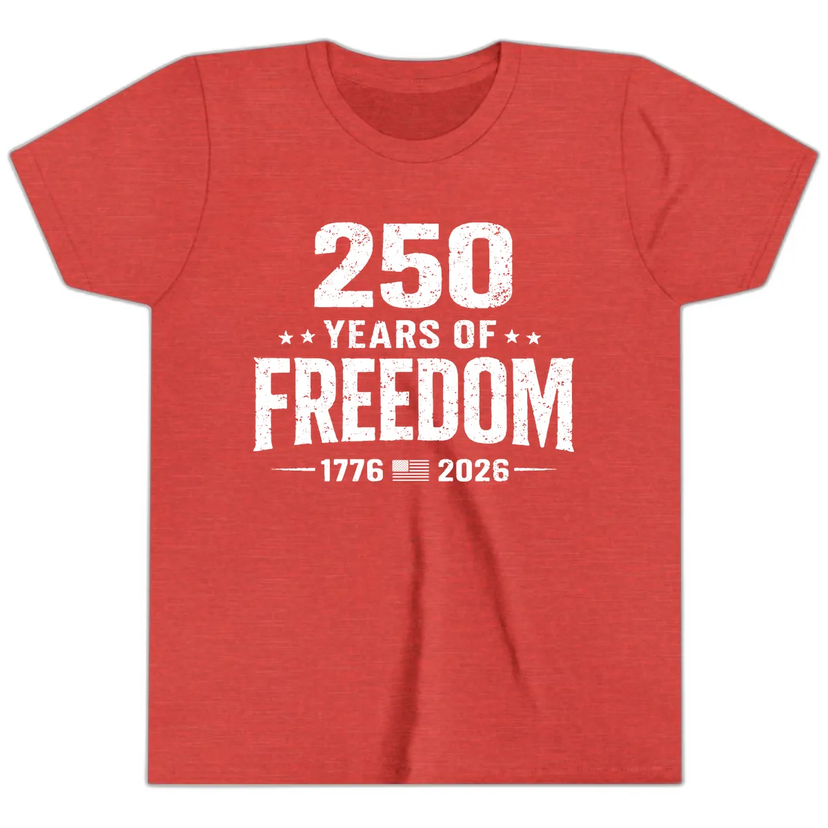America's 250th Anniversary Freedom Celebration Youth T-Shirt in Heather Red