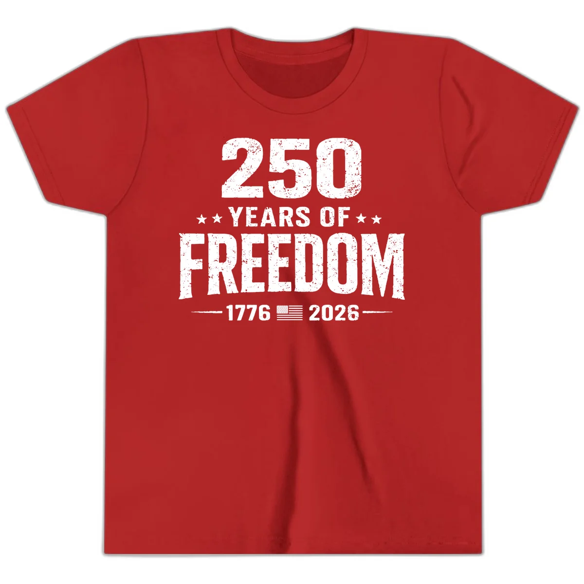 America's 250th Anniversary Freedom Celebration Youth T-Shirt in Red