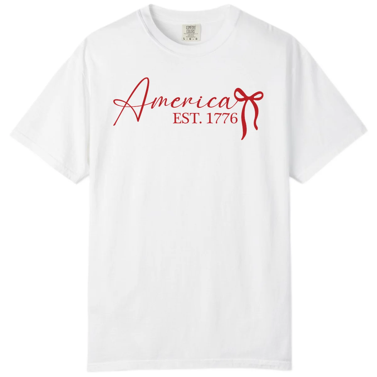 America Established 1776 Comfort Color in White