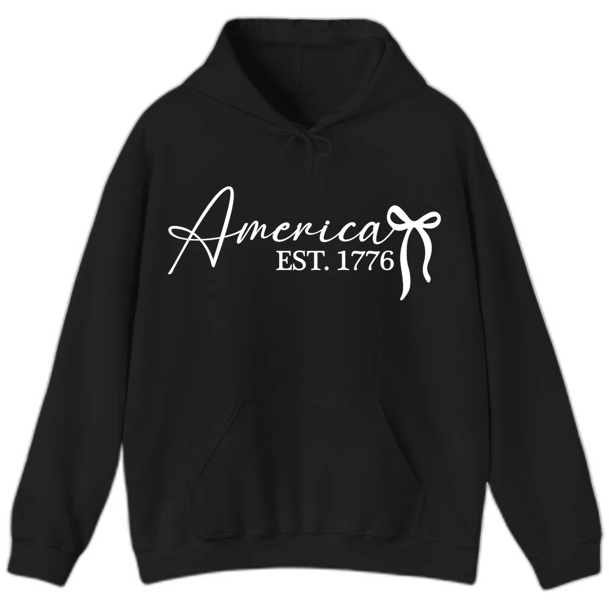America Established 1776 Hoodie in Black