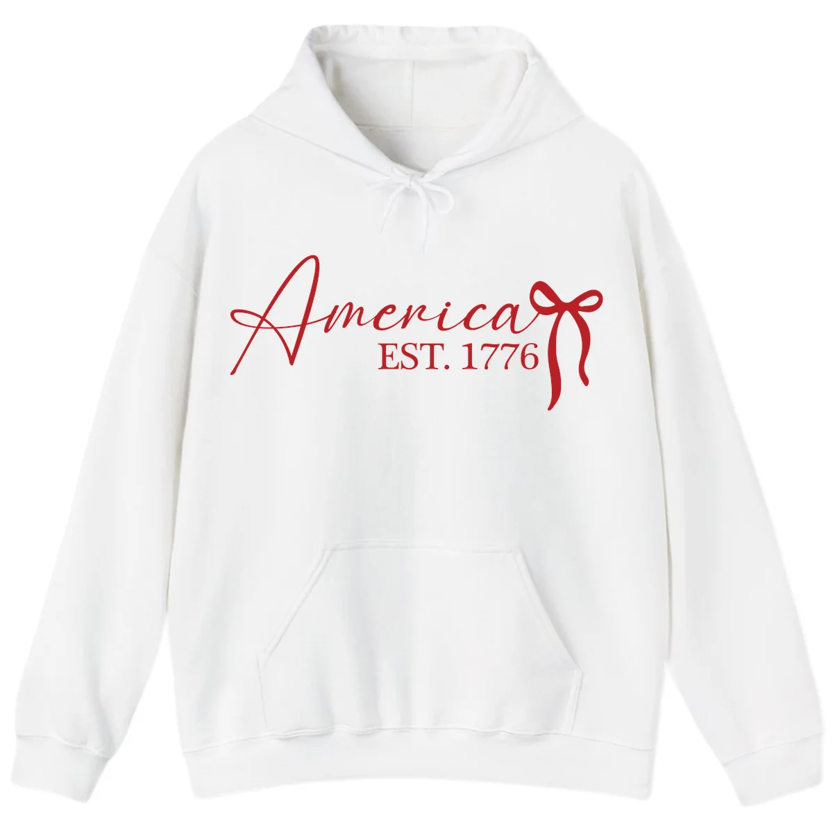 America Established 1776 Hoodie in White