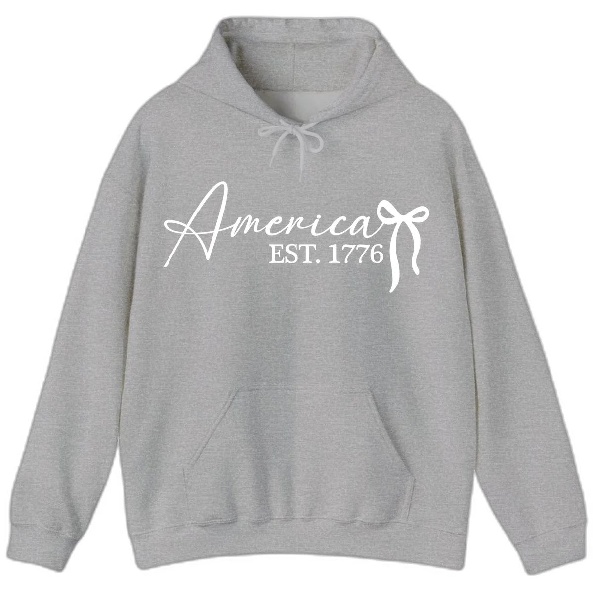 America Established 1776 Hoodie in Sport Grey