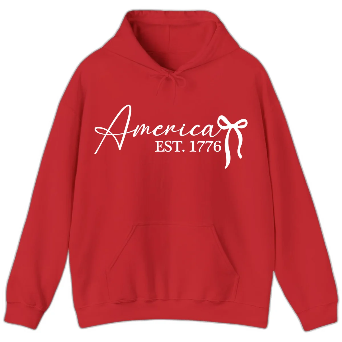 America Established 1776 Hoodie in Red