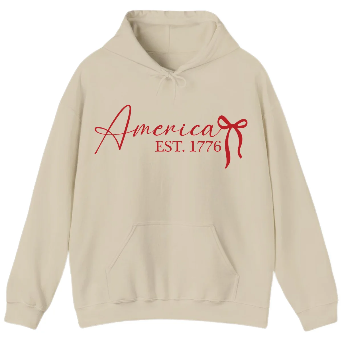 America Established 1776 Hoodie in Sand