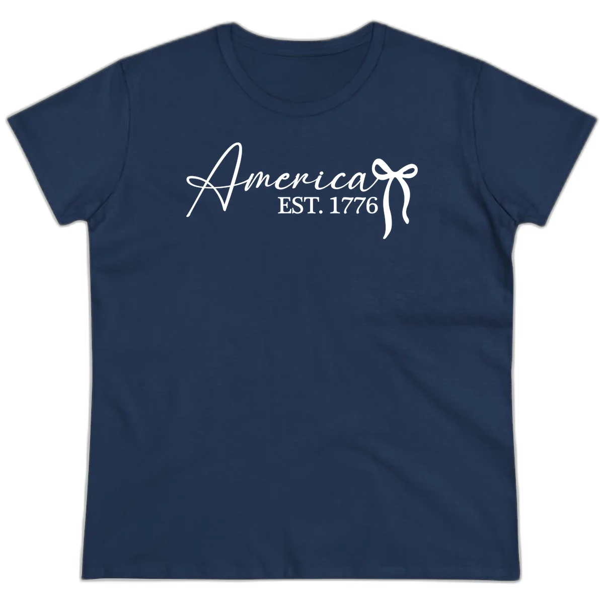 America Established 1776 Ladies Tee in Navy