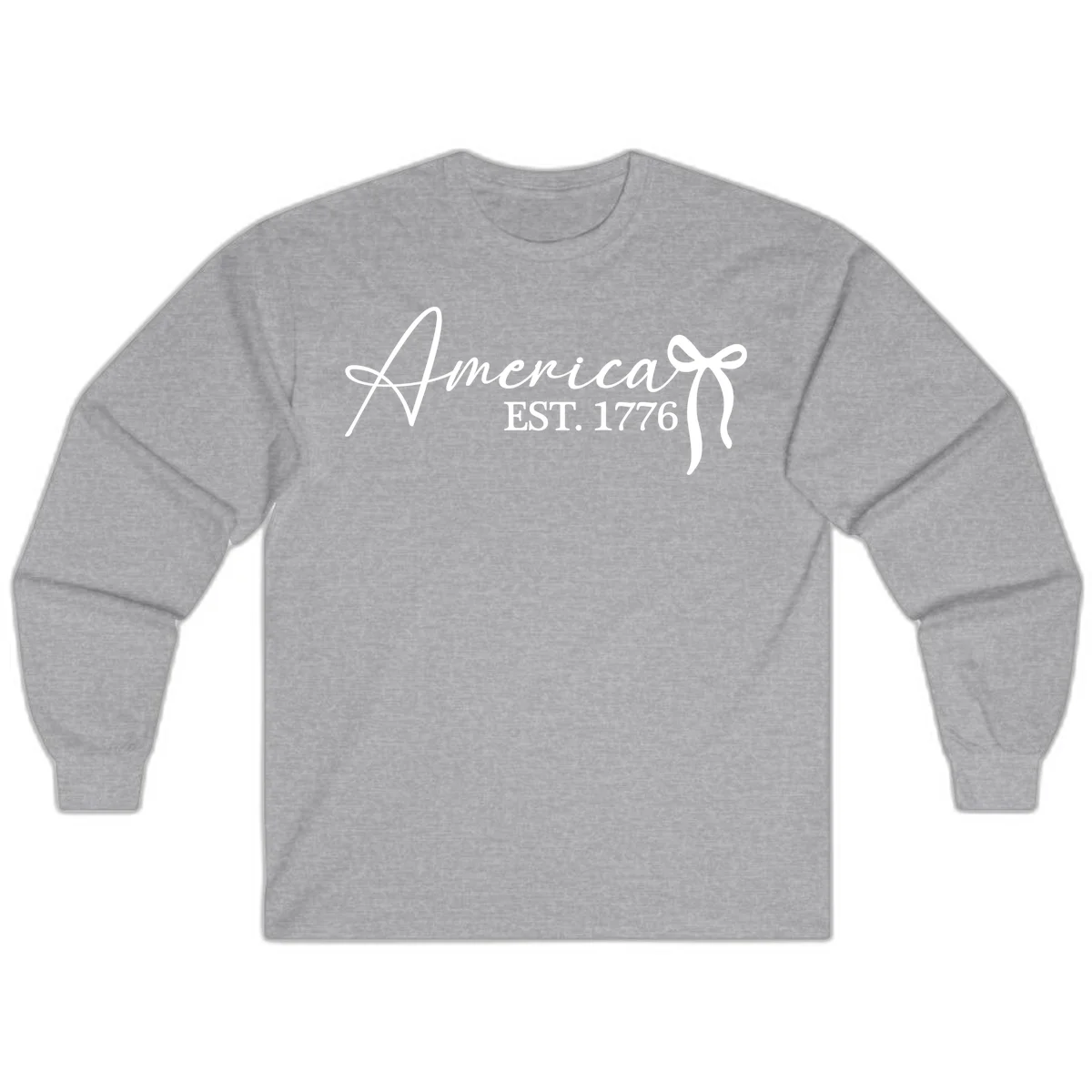 America Established 1776 Long Sleeve in Sport Grey