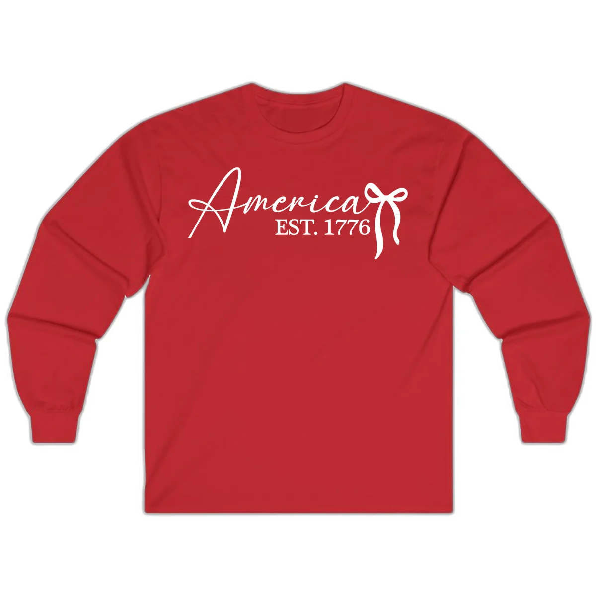 America Established 1776 Long Sleeve in Red