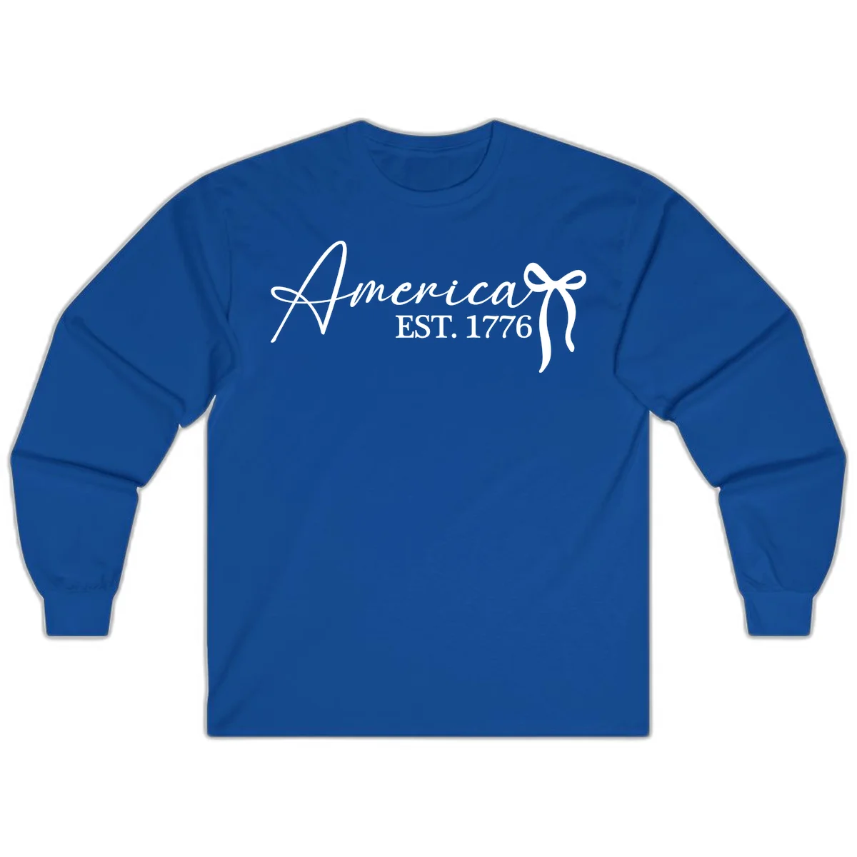 America Established 1776 Long Sleeve in Royal
