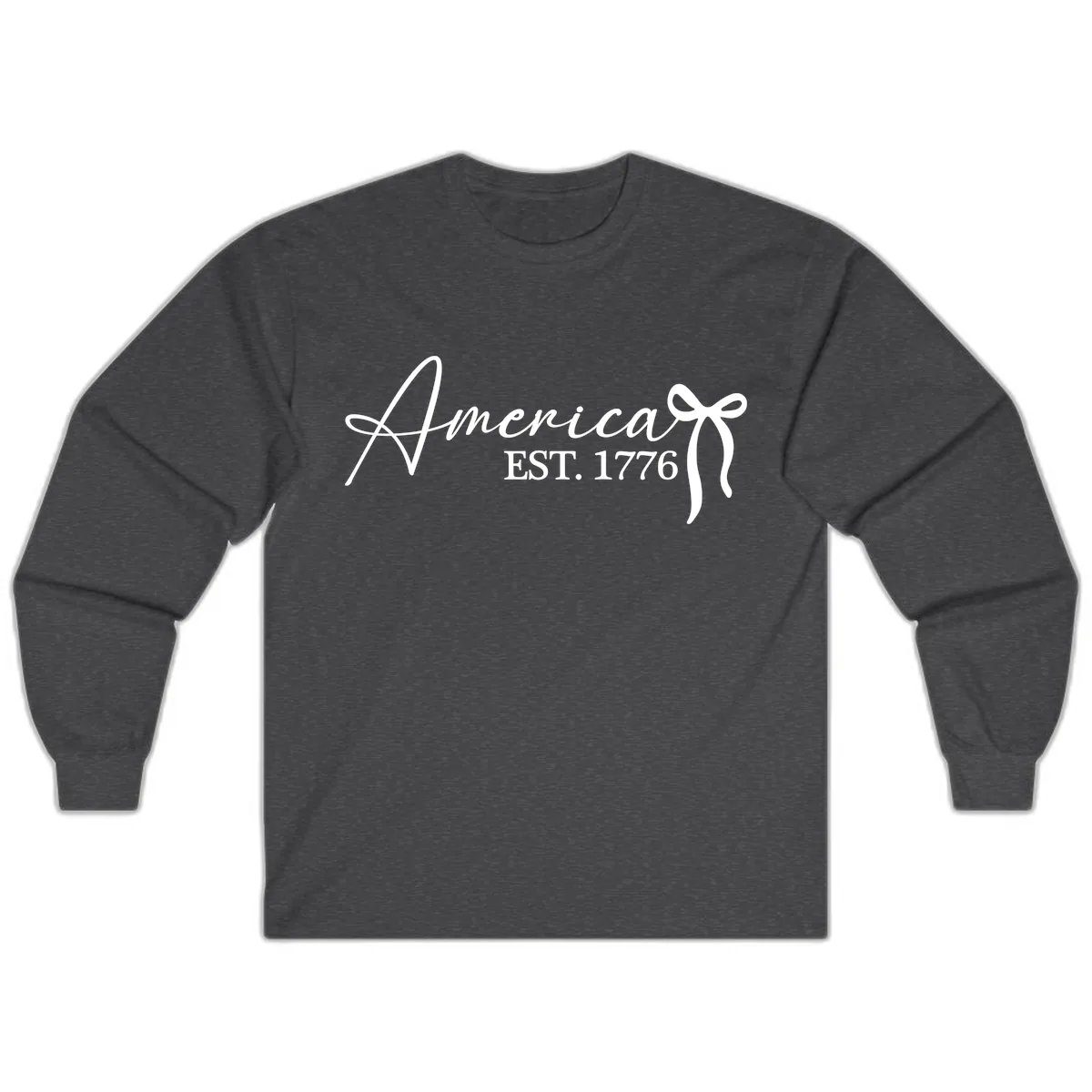 America Established 1776 Heritage Celebration Long Sleeve in Dark Heather