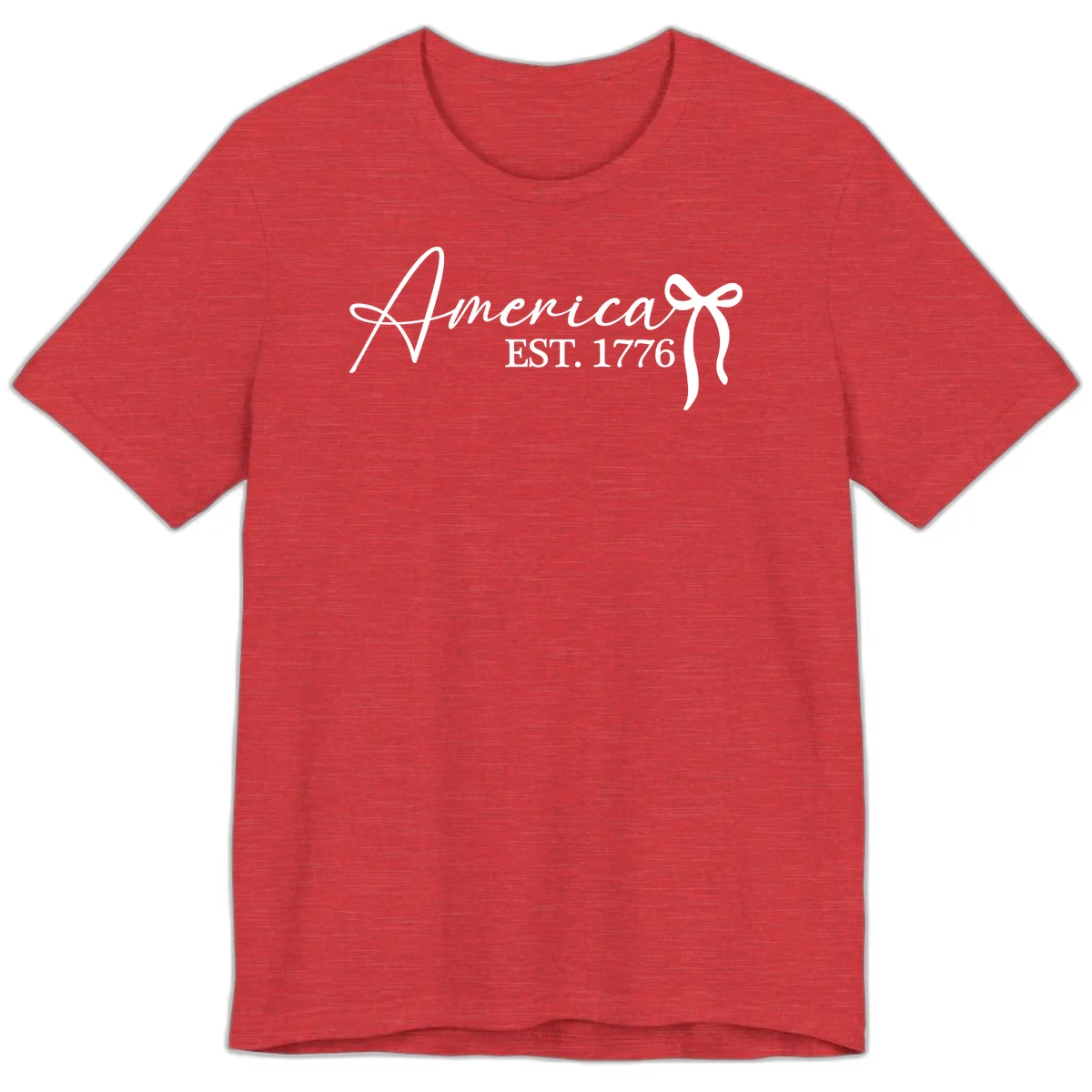 America Established 1776 Premium T-Shirt in Heather Red