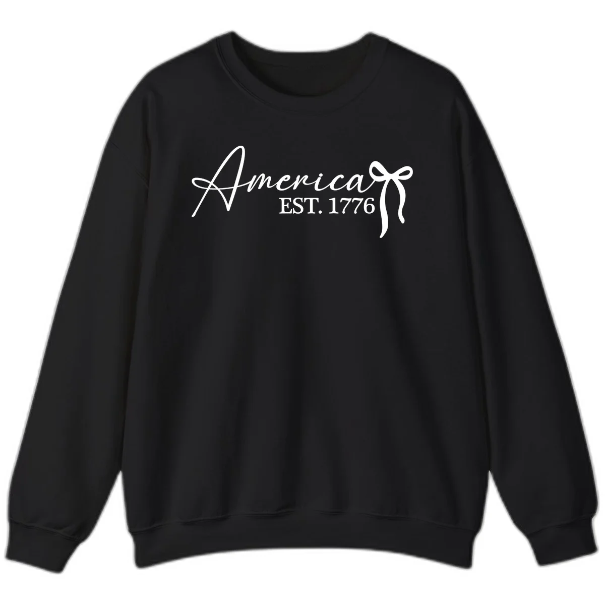 America Established 1776 Sweatshirt in Black