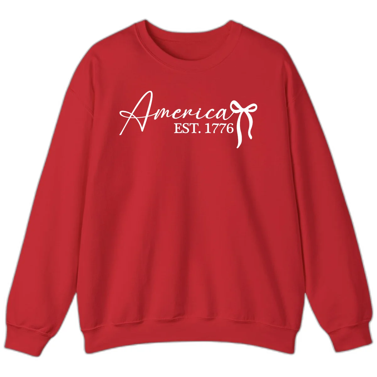 America Established 1776 Sweatshirt in Red