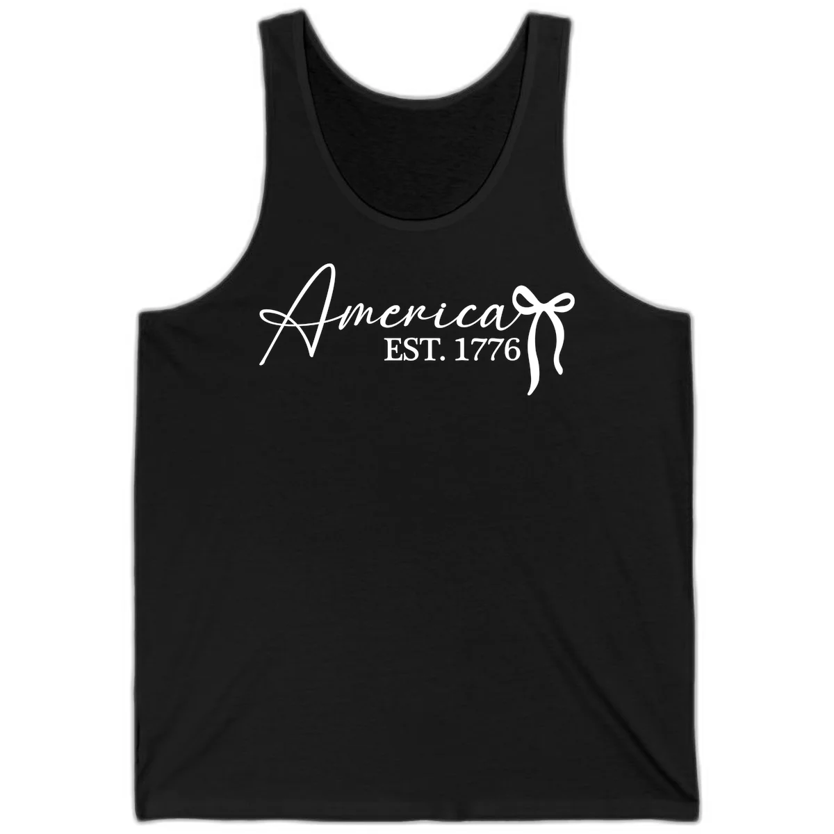 America Established 1776 Tank in Black