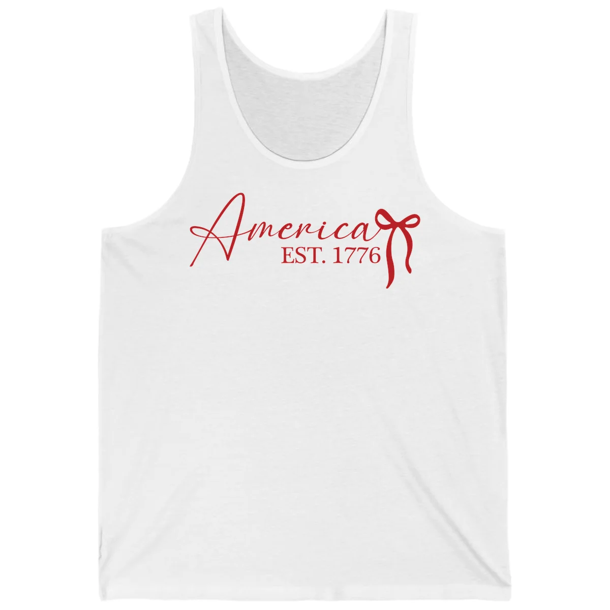 America Established 1776 Tank in White