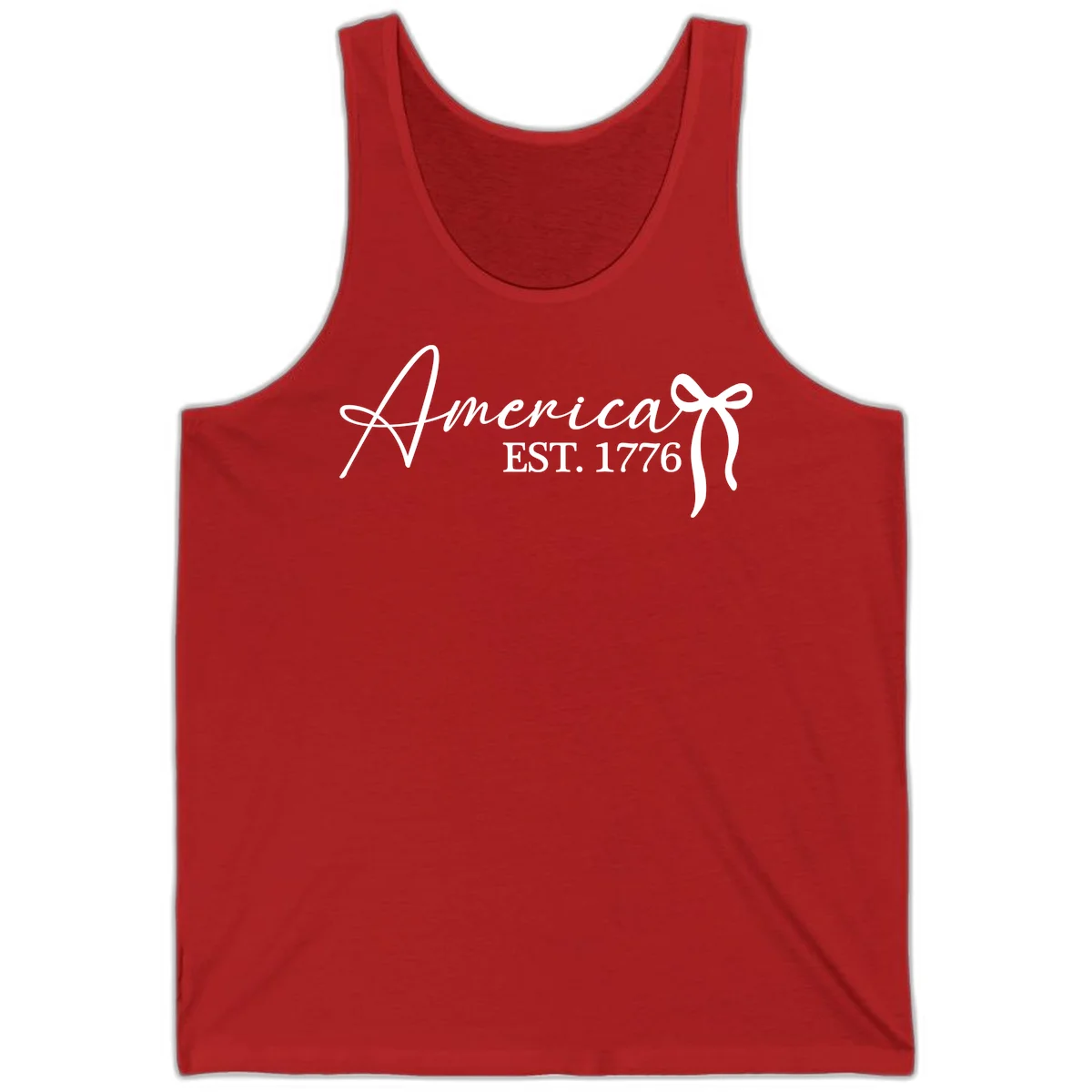 America Established 1776 Tank in Red