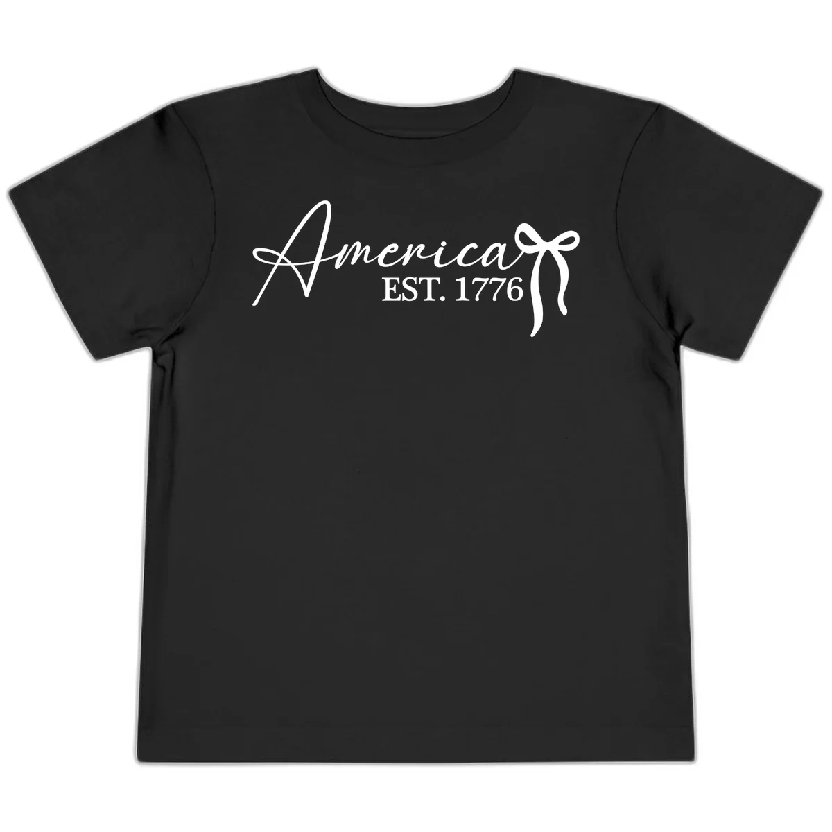 America Established 1776 Toddler T-Shirt in Black