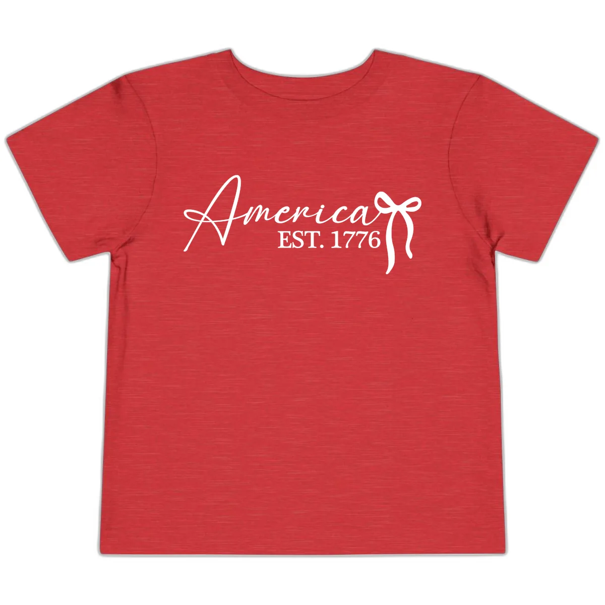 America Established 1776 Heritage Celebration Toddler T-Shirt in Heather Red