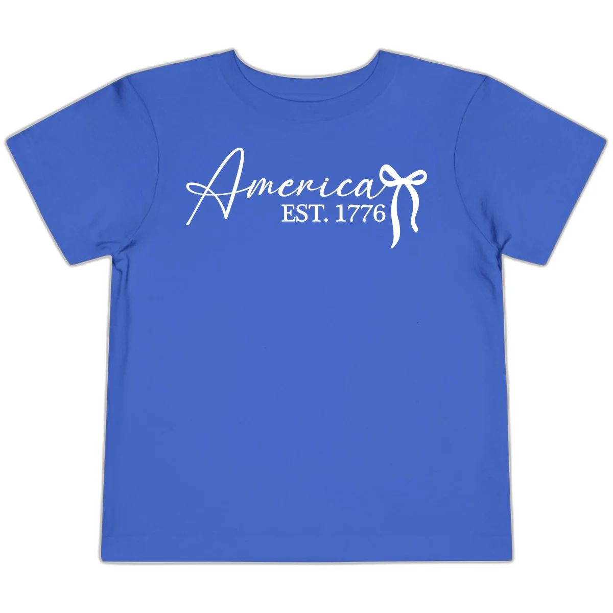 America Established 1776 Toddler T-Shirt in True Royal