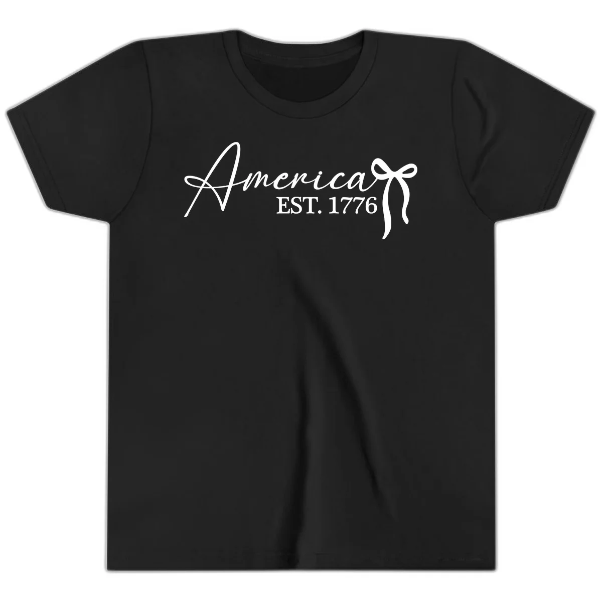 America Established 1776 Youth T-Shirt in Black