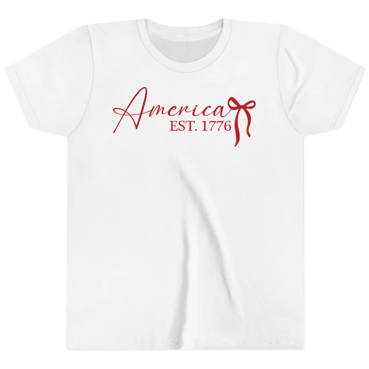 America Established 1776 Youth T-Shirt in White