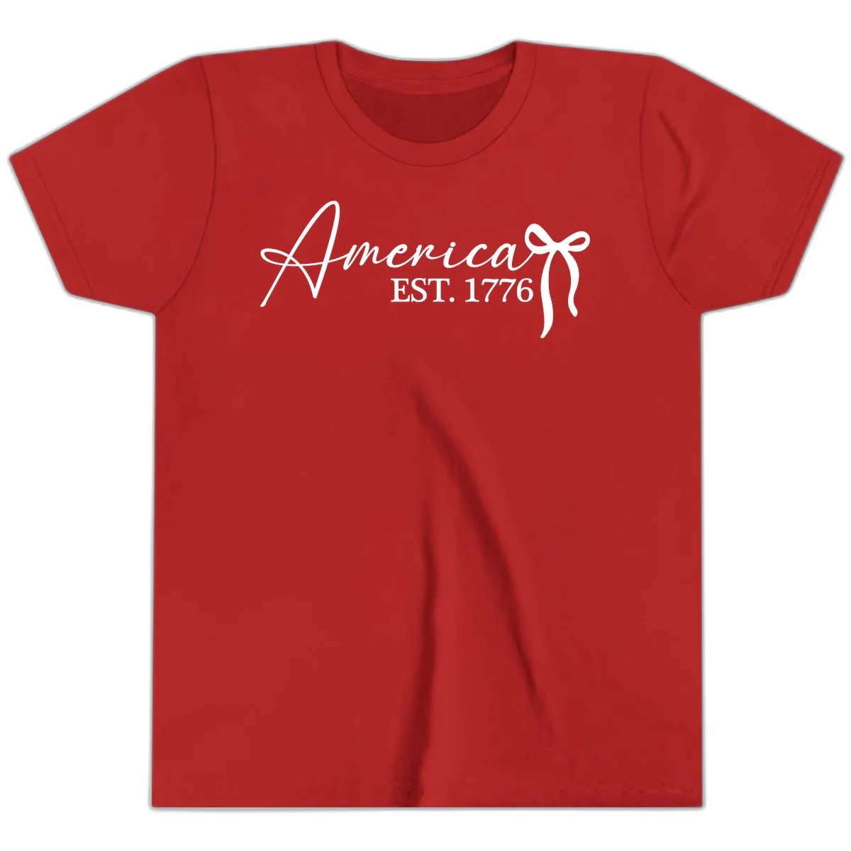 America Established 1776 Youth T-Shirt in Red