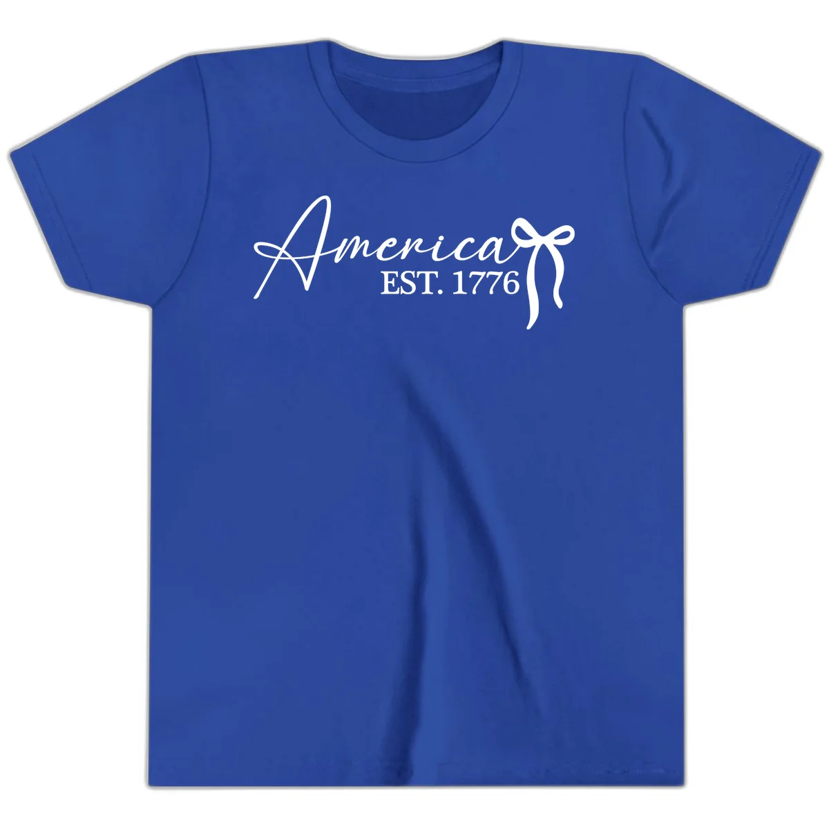 America Established 1776 Youth T-Shirt in True Royal