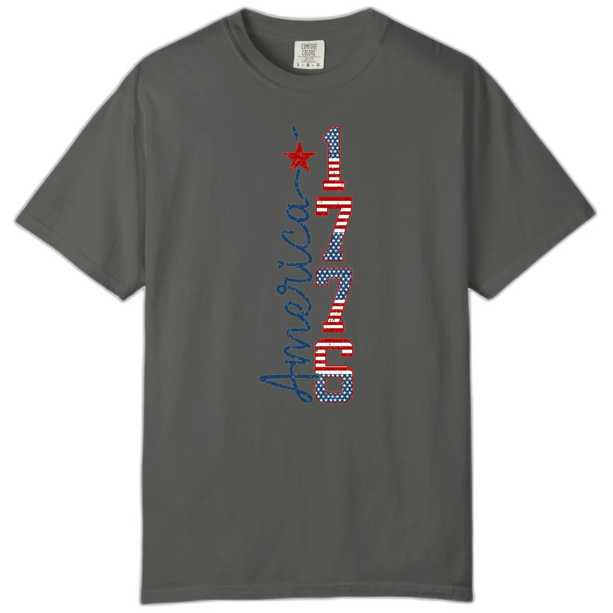 America 1776 Distressed Patriotic Comfort Color in Pepper