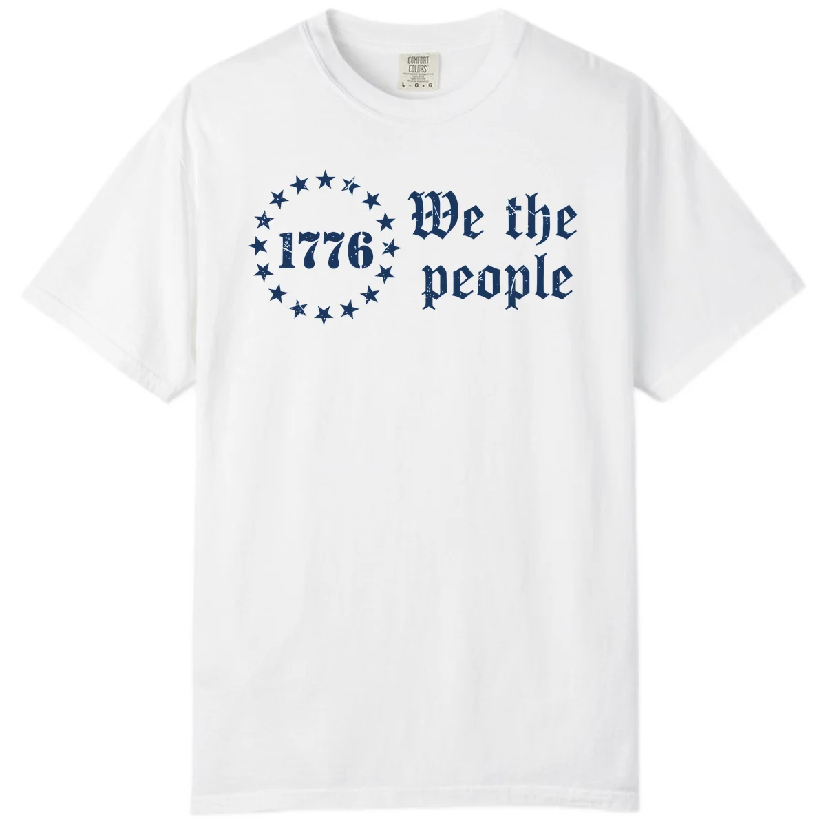 We The People Est 1776 Comfort Tee in White