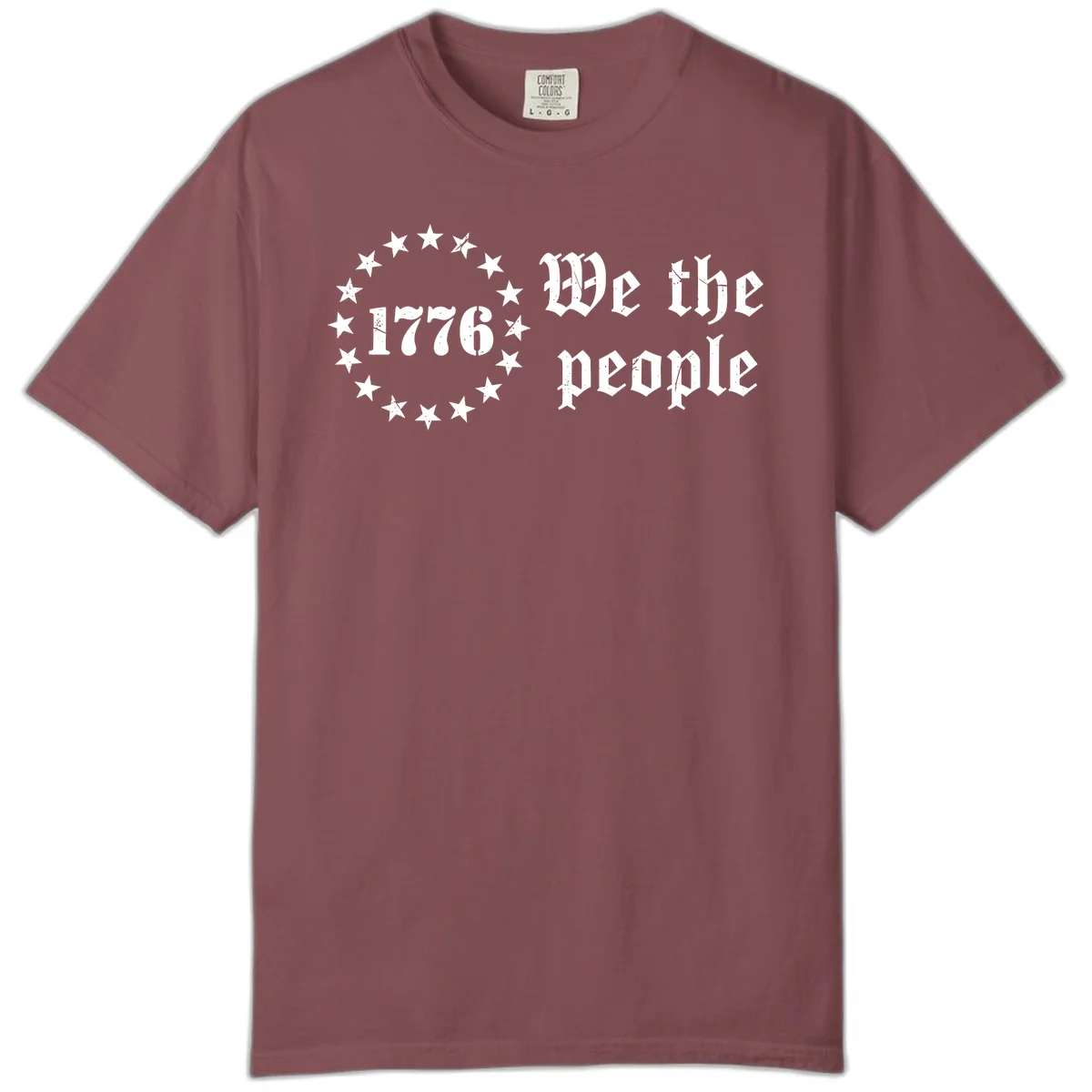 We The People Est 1776 Comfort Tee in Brick