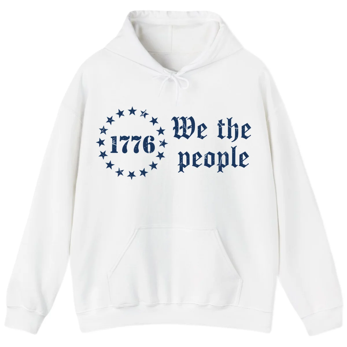 We The People Est 1776 Hoodie in White