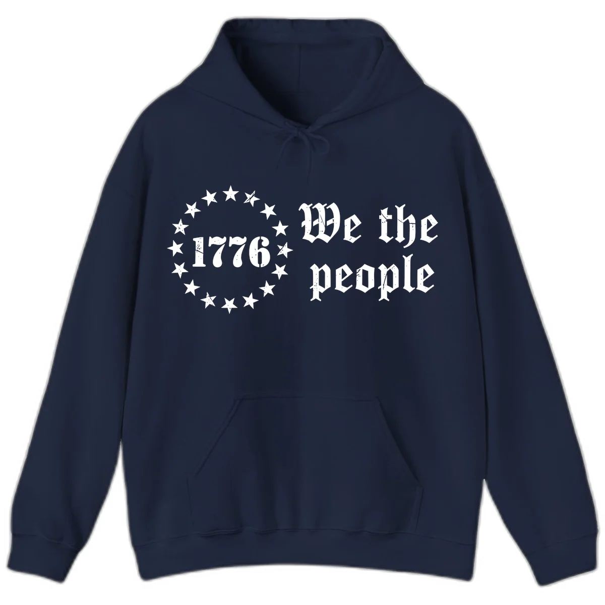 We The People Est 1776 Hoodie in Navy