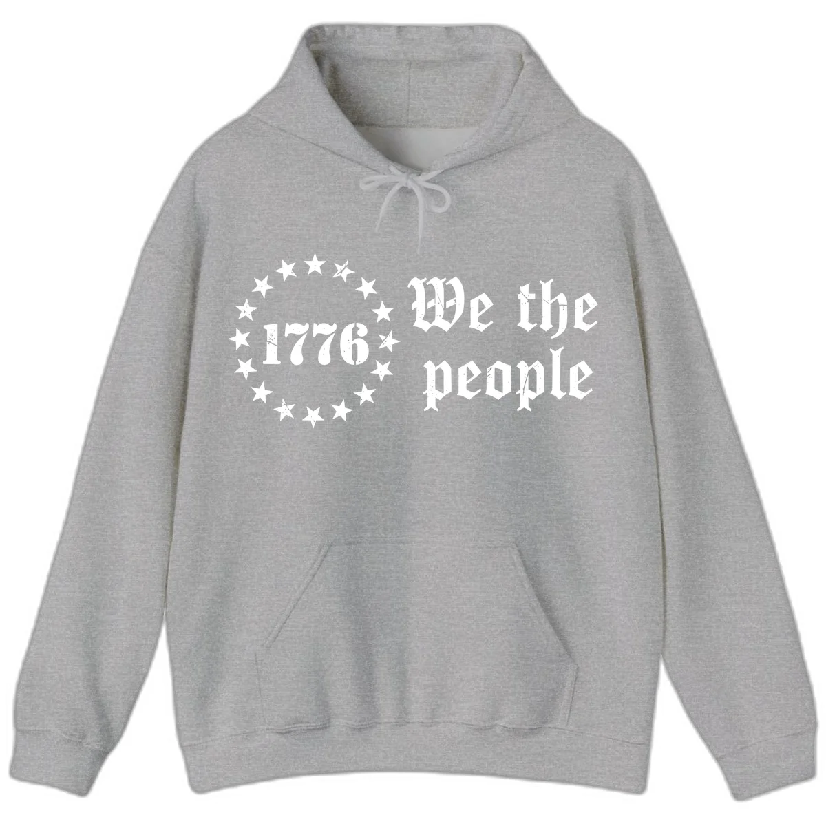 We The People Est 1776 Hoodie in Sport Grey