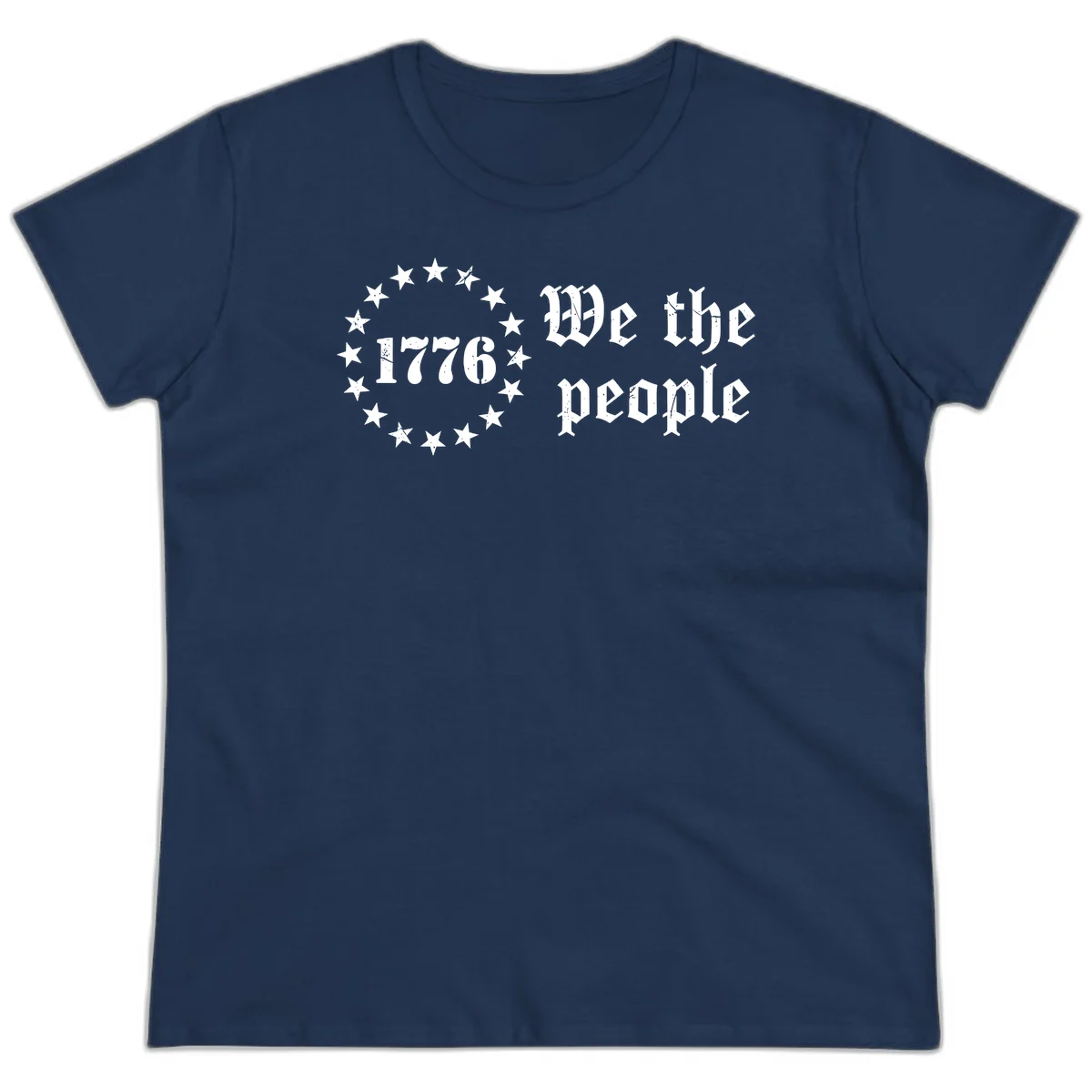 We The People Est 1776 Ladies Tee in Navy