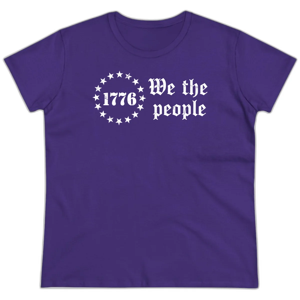 We The People Est 1776 Ladies Tee in Purple