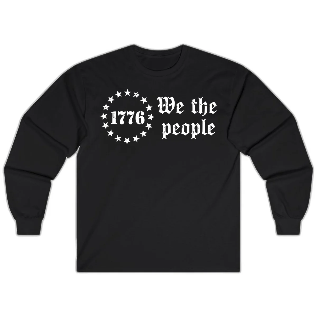 We The People Est 1776 Long Sleeve in Black