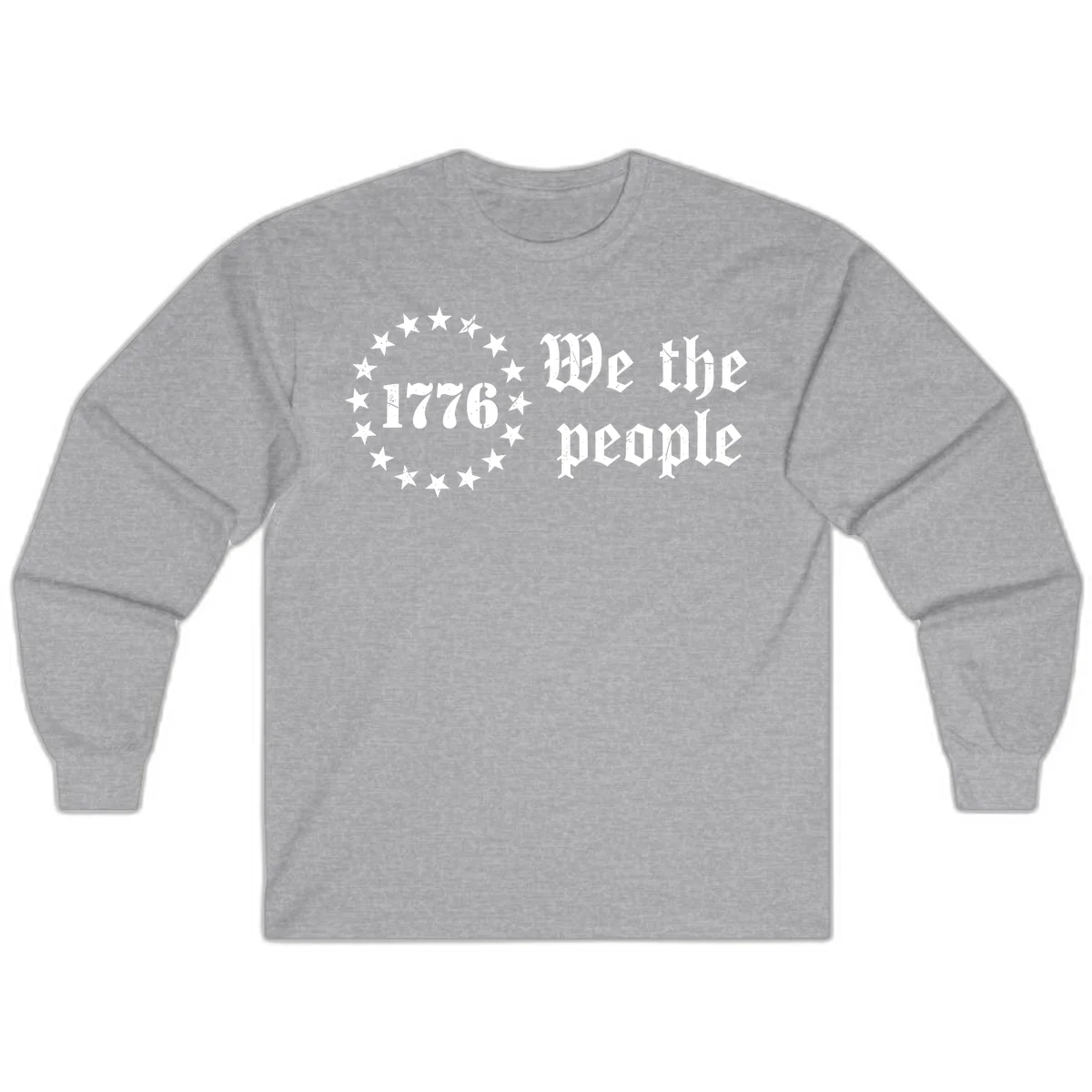 We The People Est 1776 Long Sleeve in Sport Grey
