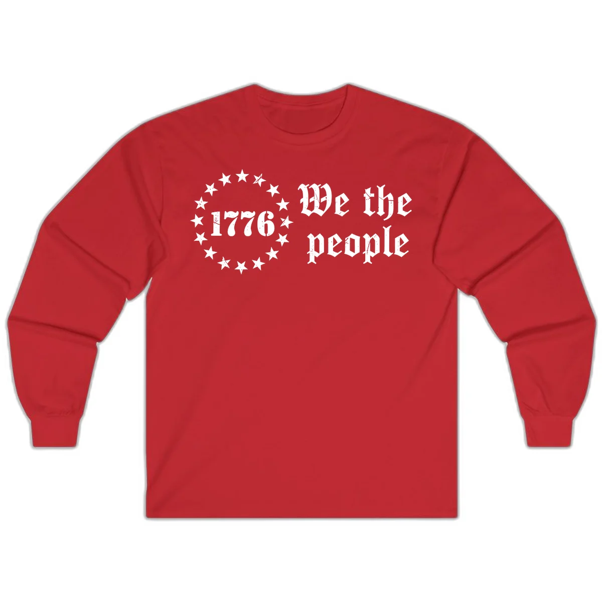 We The People Est 1776 Long Sleeve in Red